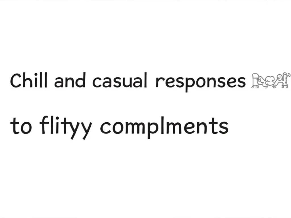 Chill and Casual Responses to Flirty Compliments