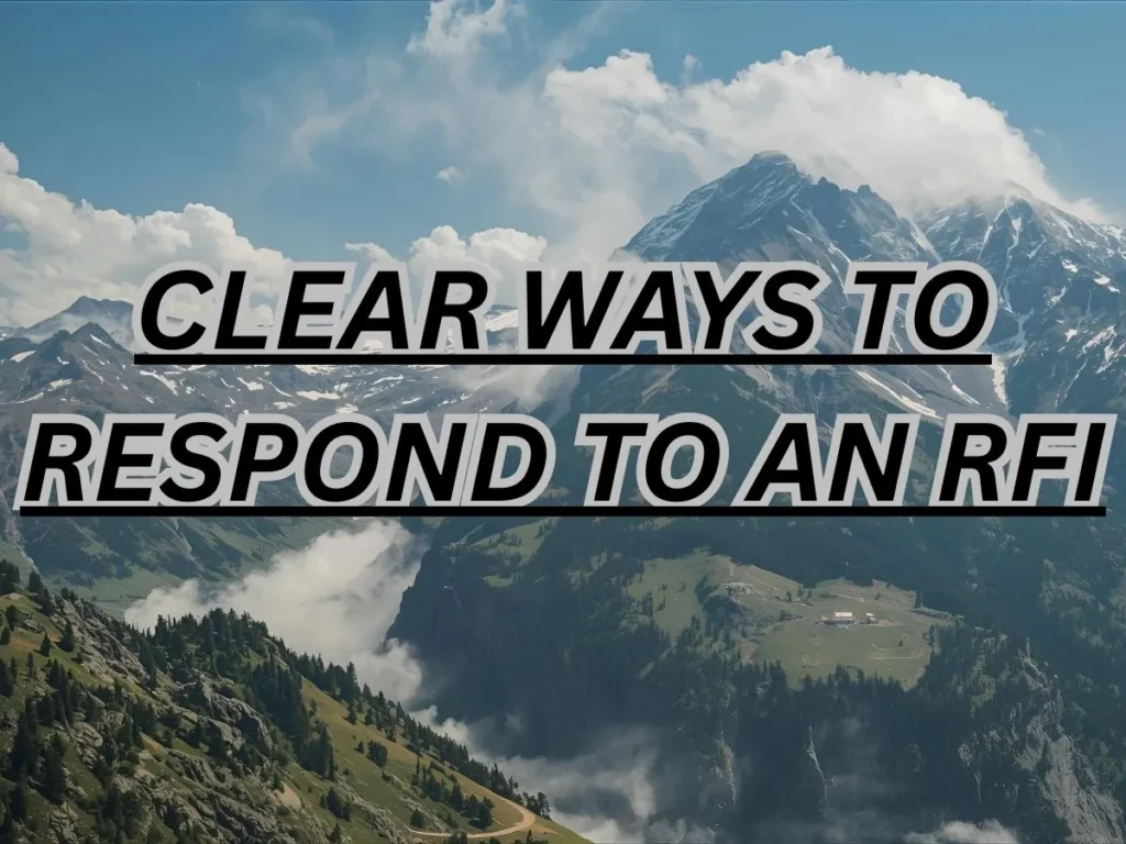 Clear Ways to Respond to an RFI