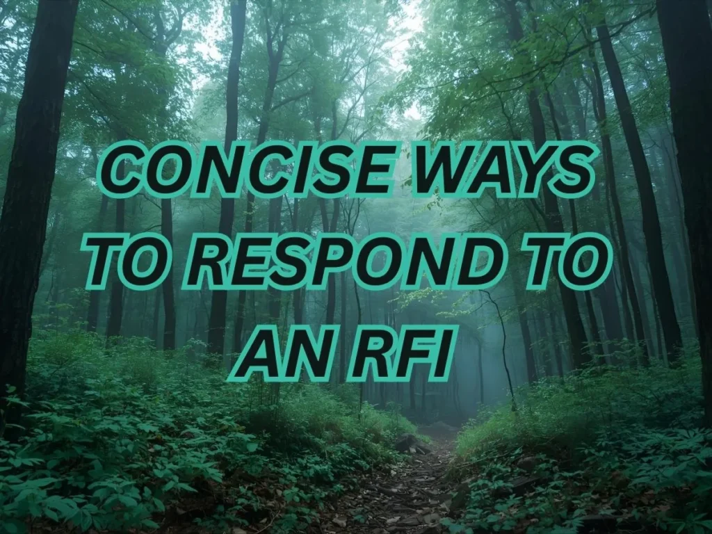 Concise Ways to Respond to an RFI