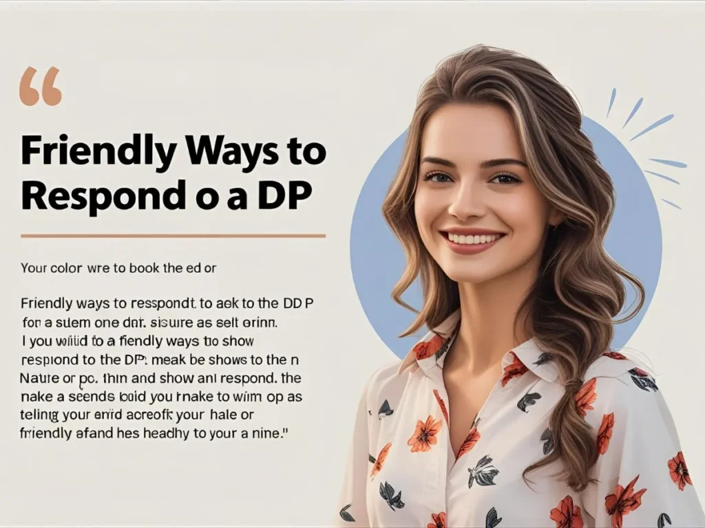 Friendly Ways to Respond to a DP