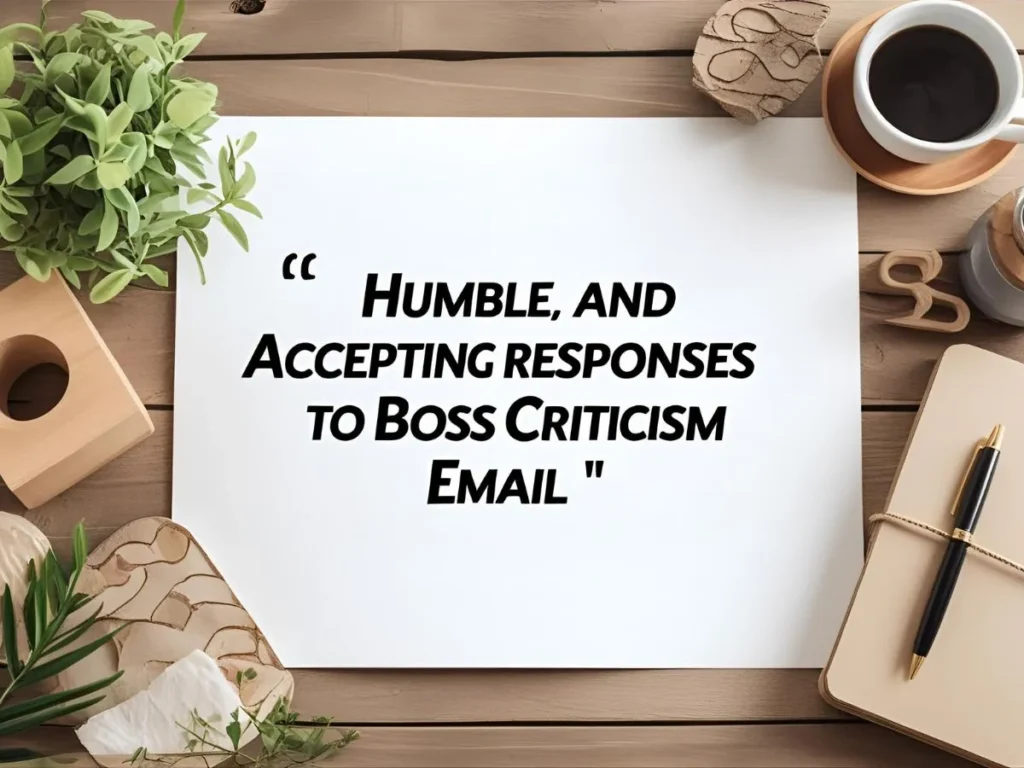 Humble and Accepting Responses to Boss Criticism Email