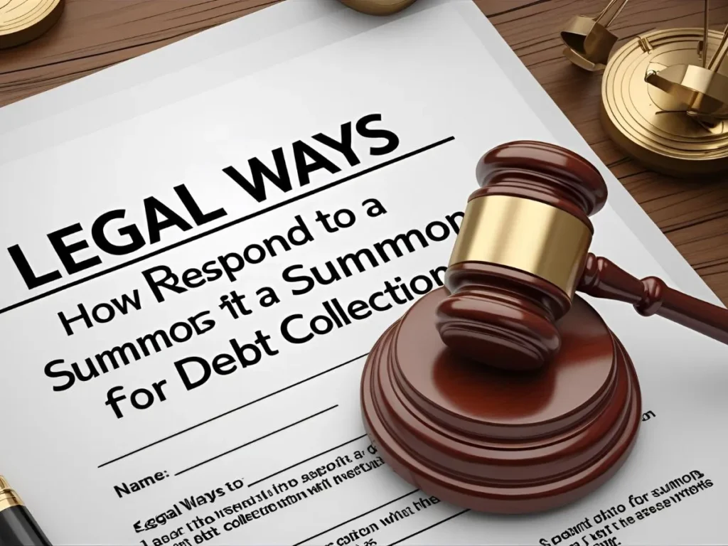 Legal Ways to Say How to Respond to a Summons for Debt Collection