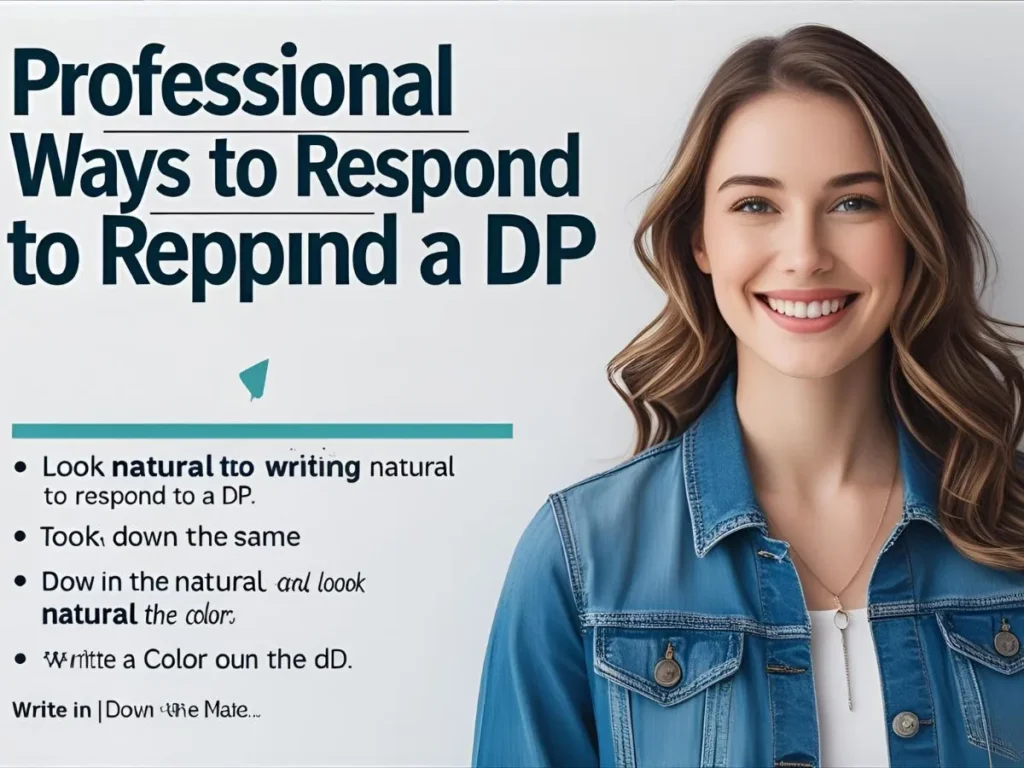 Professional Ways to Respond to a DP