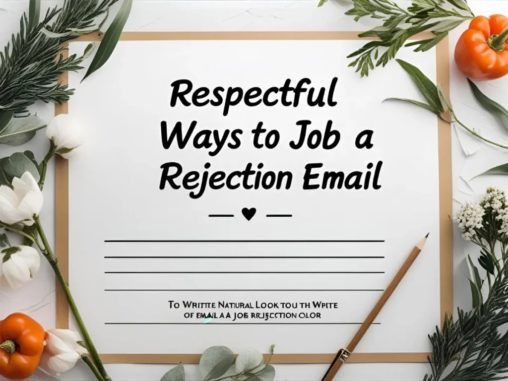 Respectful Ways to Respond to a Job Rejection Email