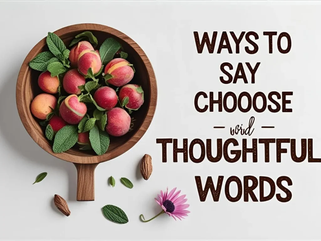Ways to Say Choose Thoughtful Words
