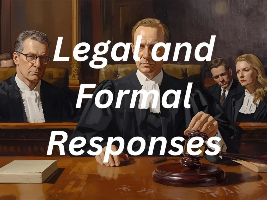 Legal and Formal Responses
