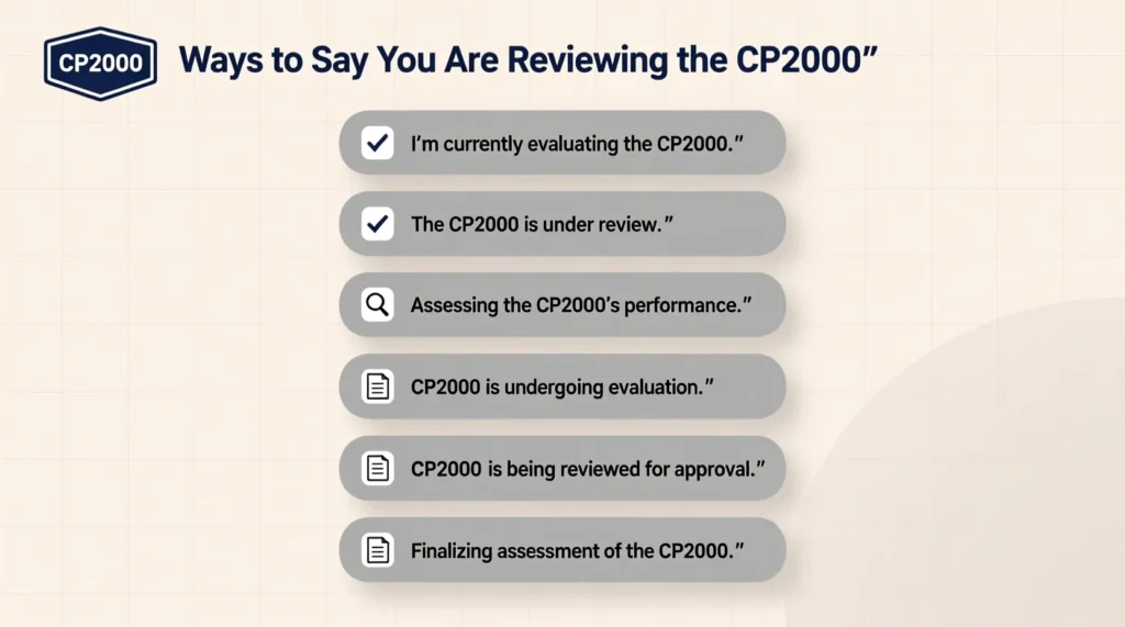 Ways to Say You Agree With the CP2000