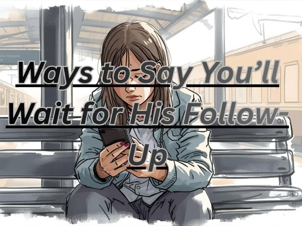 Ways to Say You’ll Wait for His Follow-Up