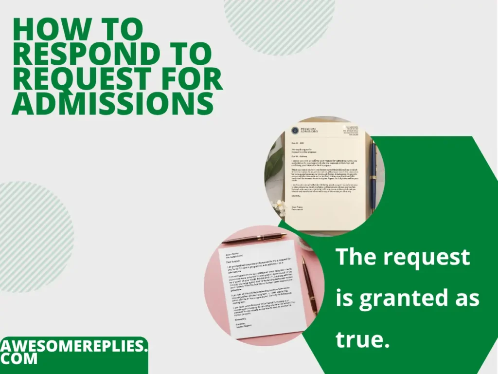 Formal Ways to Respond to Request for Admissions