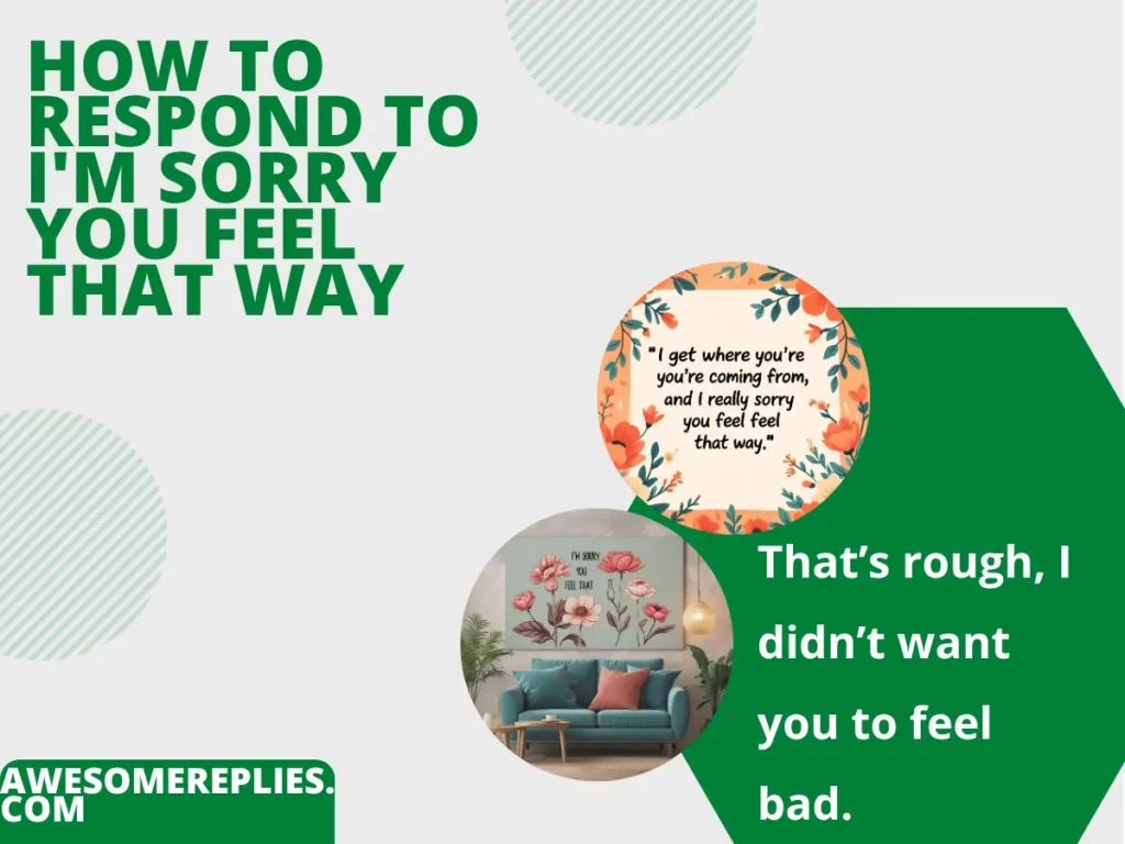 Informal Ways to Say I'm Sorry You Feel That Way