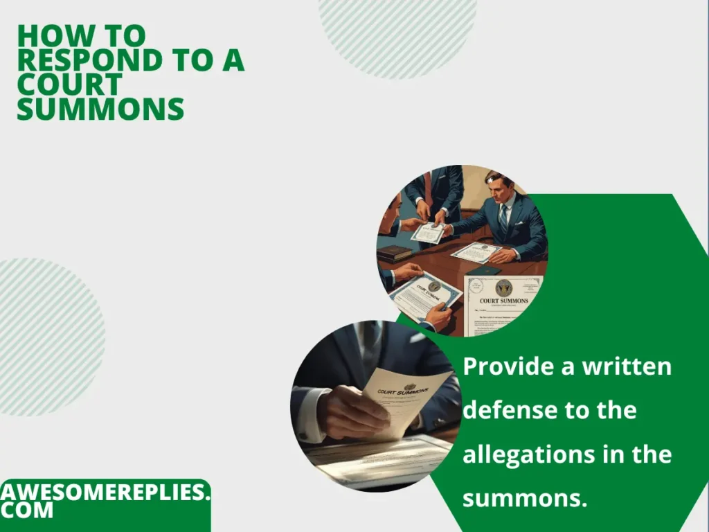 Formal Ways to Address a Court Summons