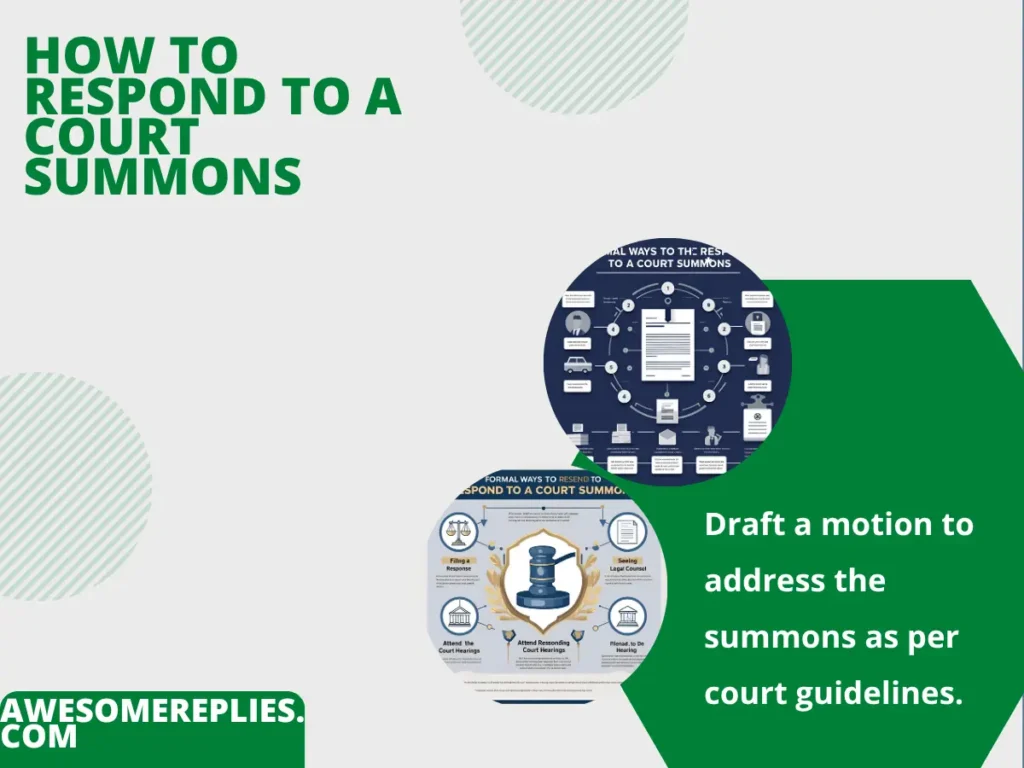 Formal Ways to Respond to a Court Summons