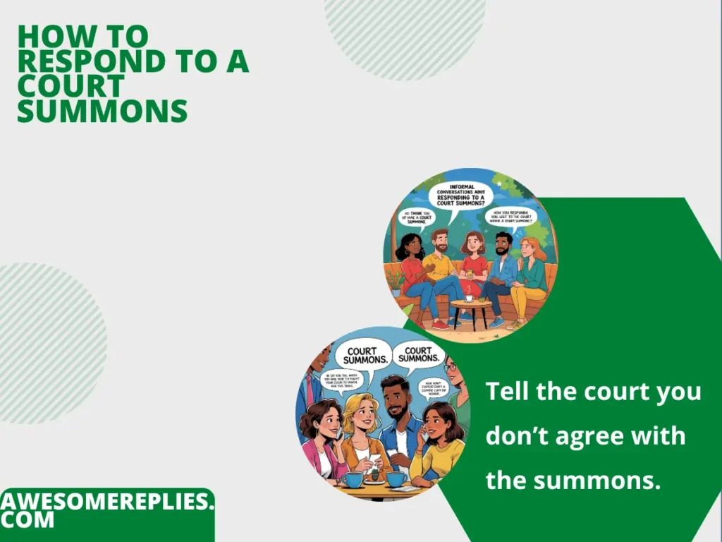 Informal Ways to Talk About Responding to a Court Summons