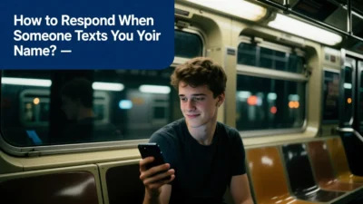 How to Respond When Someone Texts You Your Name